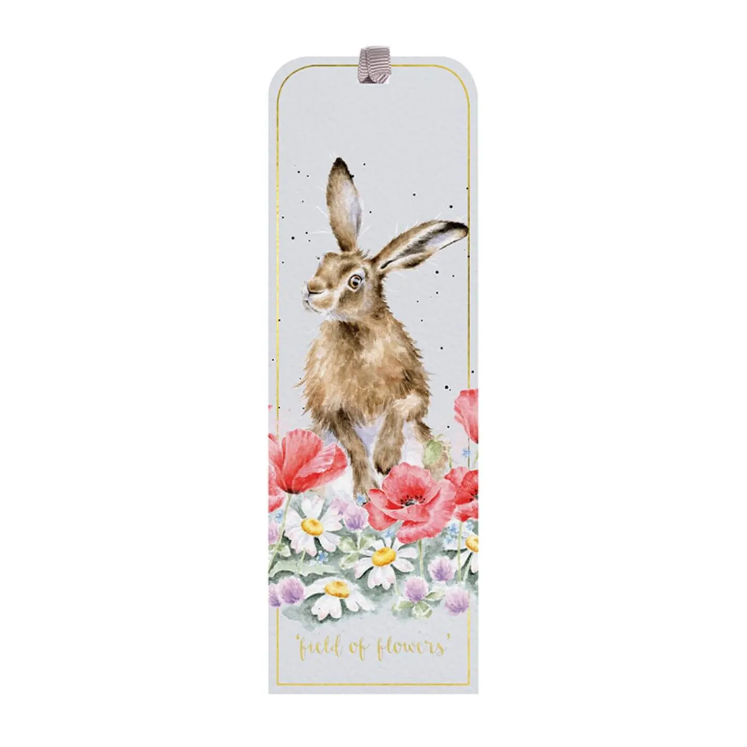 Wrendale Designs by Hannah Dale Bookmark - Field Of Flowers - Hare