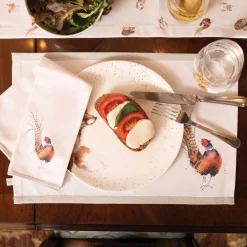 Wrendale Designs by Hannah Dale 100% Cotton Fabric  Set of 4 Napkins - Woodlanders