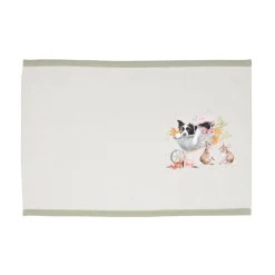 Wrendale Designs by Hannah Dale 100% Cotton Fabric  Set of 4 Placemats - Garden Friends