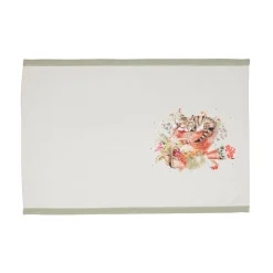 Wrendale Designs by Hannah Dale 100% Cotton Fabric  Set of 4 Placemats - Garden Friends