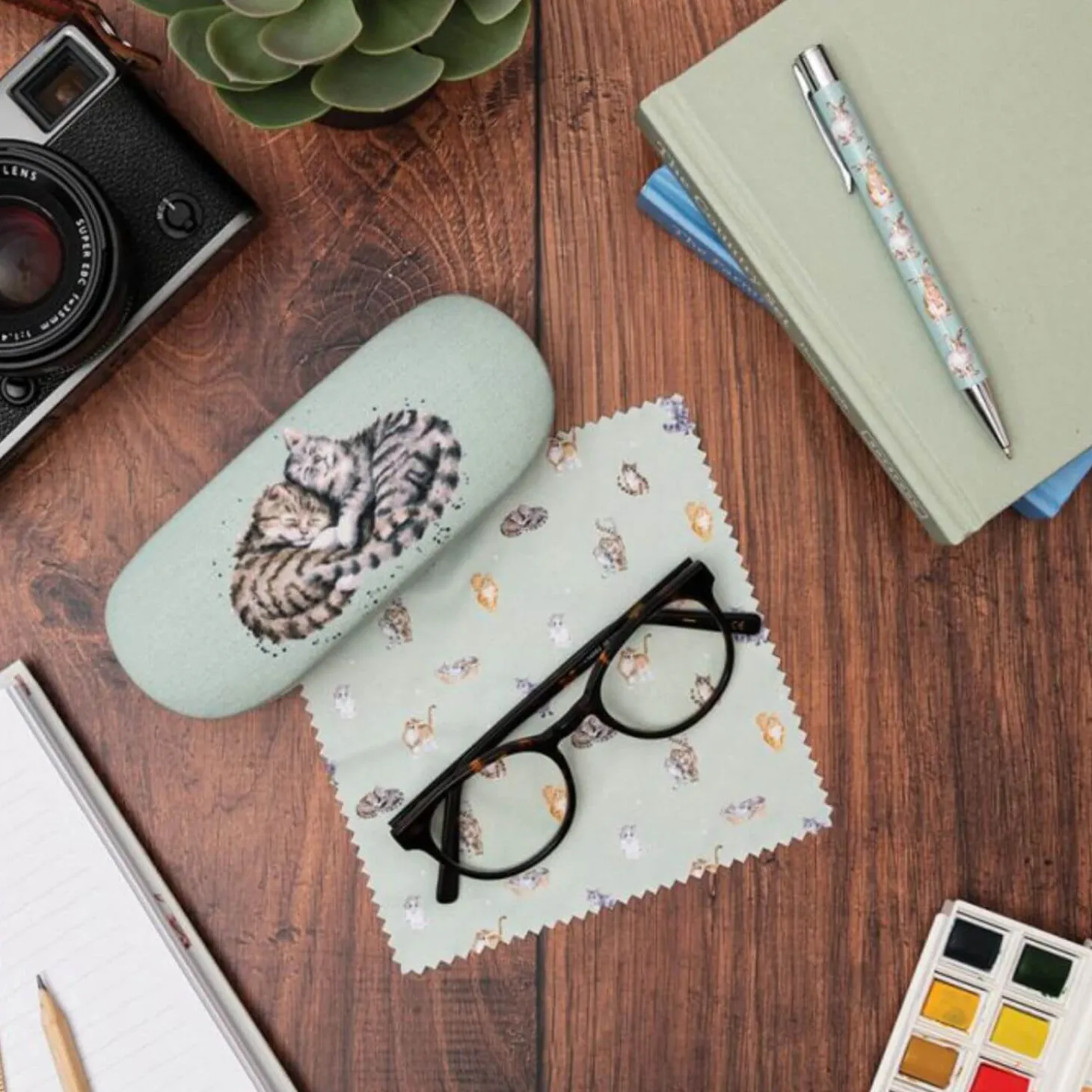 Wrendale Designs by Hannah Dale Glasses Case - Sweet Dreams - Cat
