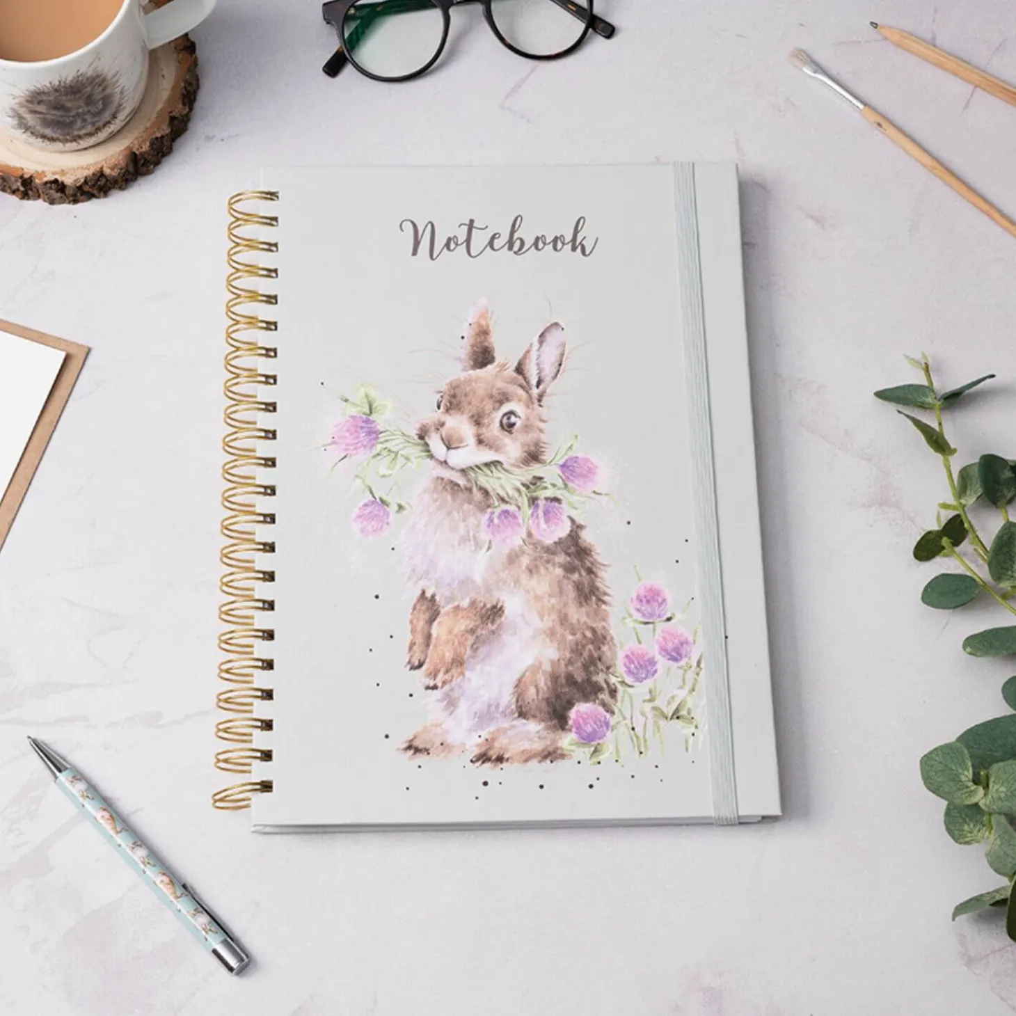 Wrendale Designs by Hannah Dale A4 Notebook - Head Clover Heels - Rabbit