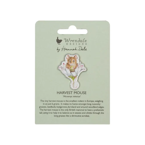 Wrendale Designs by Hannah Dale Pin Badge - Oops A Daisy - Mouse