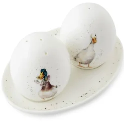 Wrendale Designs by Hannah Dale Duck Salt & Pepper Pots with Tray - Not A Daisy Goes By