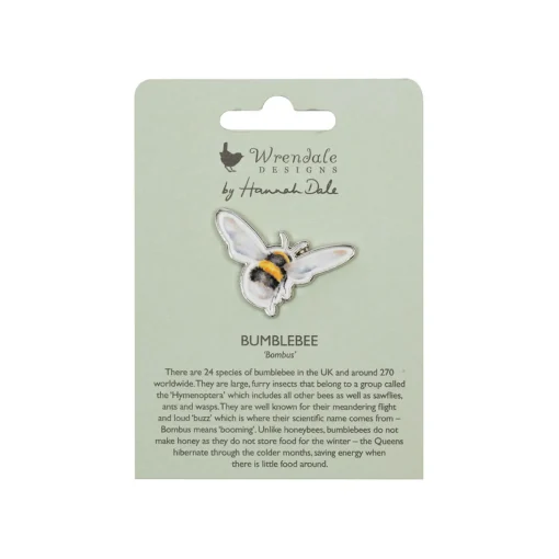 Wrendale Designs by Hannah Dale Pin Badge - Flight Of The Bumblebee - Bee