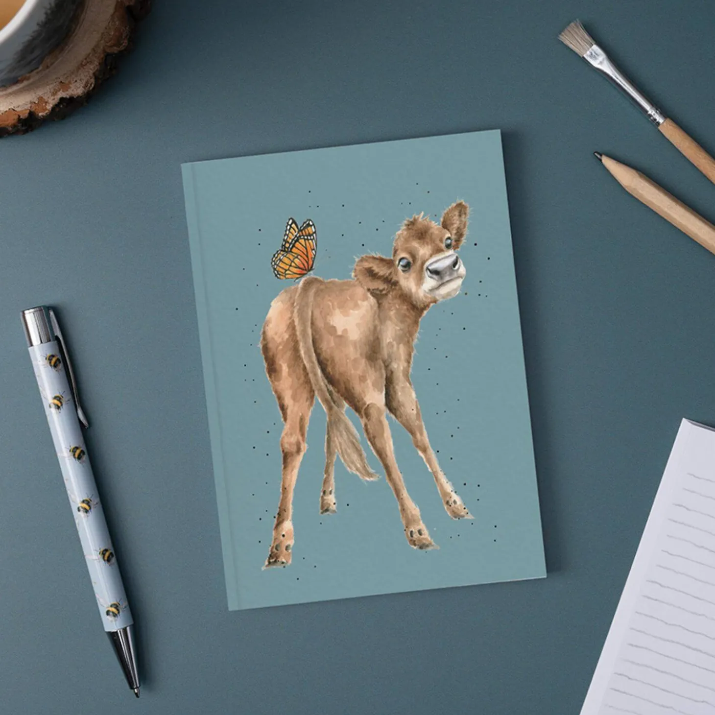 Wrendale Designs by Hannah Dale A6 Notebook - Fluttery Fabulous - Cow
