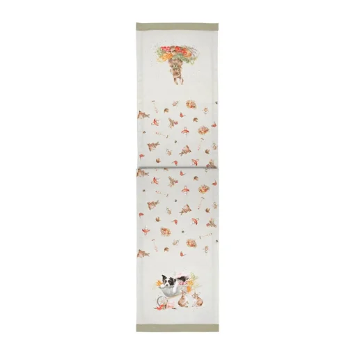 Wrendale Designs by Hannah Dale 100% Cotton Fabric Table Runner - Garden Friends