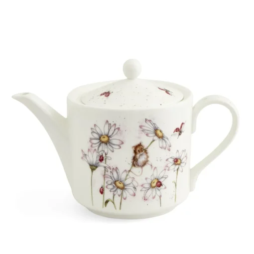 Wrendale Designs by Hannah Dale 2 Pint Teapot - Oops A Daisy