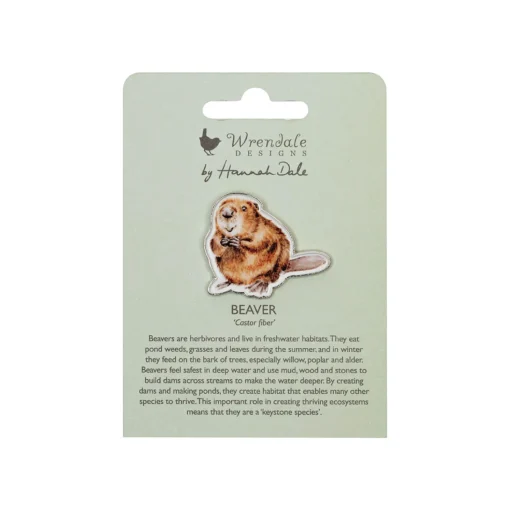 Wrendale Designs by Hannah Dale Pin Badge - The Aborist - Beaver