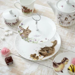 Wrendale Designs by Hannah Dale 2 Tier Porcelain Cake Stand