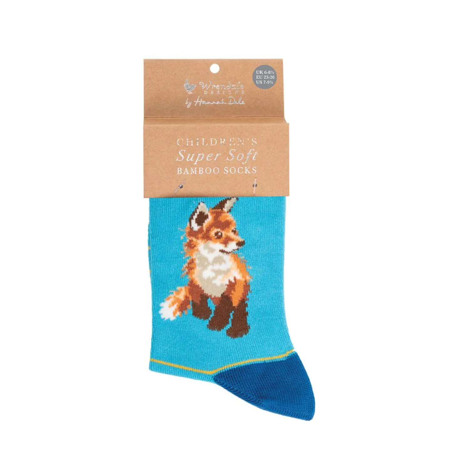 Wrendale Designs By Hannah Dale Childrens 6 to 8½ Bamboo Socks - Born To Be Wild