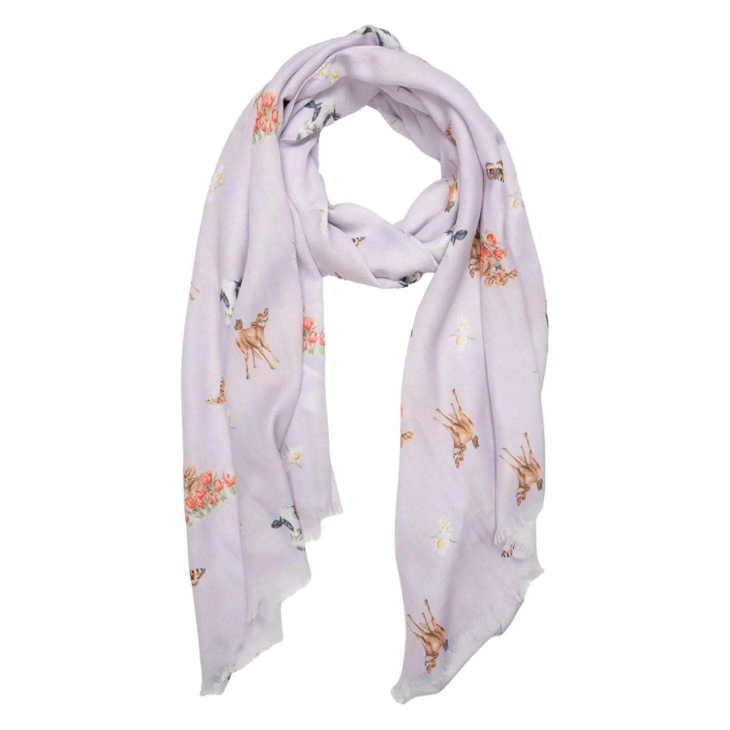 Wrendale Designs Everyday Scarf - Flutterly Fabulous - Cow
