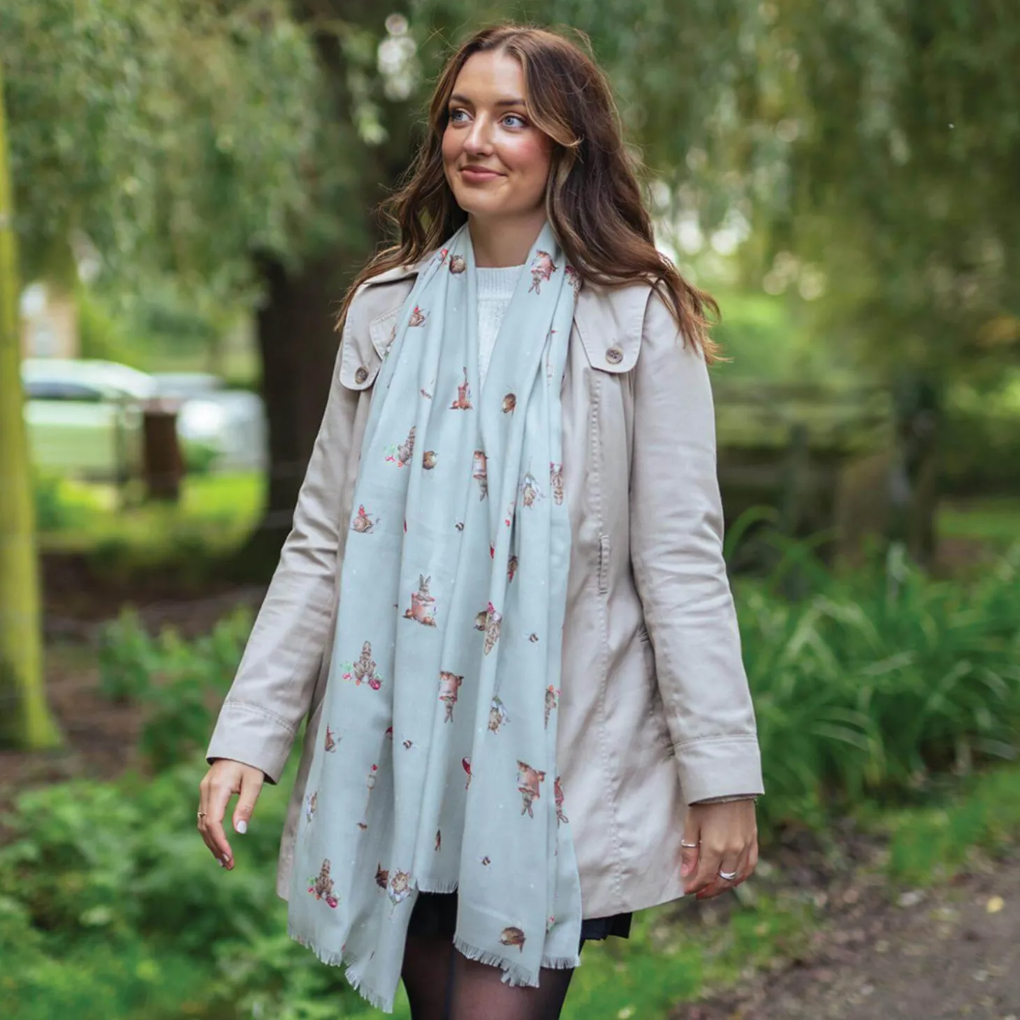 Wrendale Designs Everyday Scarf - Garden Friends