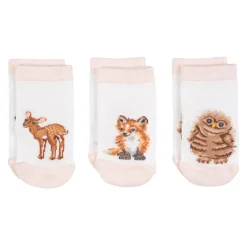 Wrendale Designs Little Wren  Little Forest Woodland Animal Bamboo Baby Socks - 6-12 Months