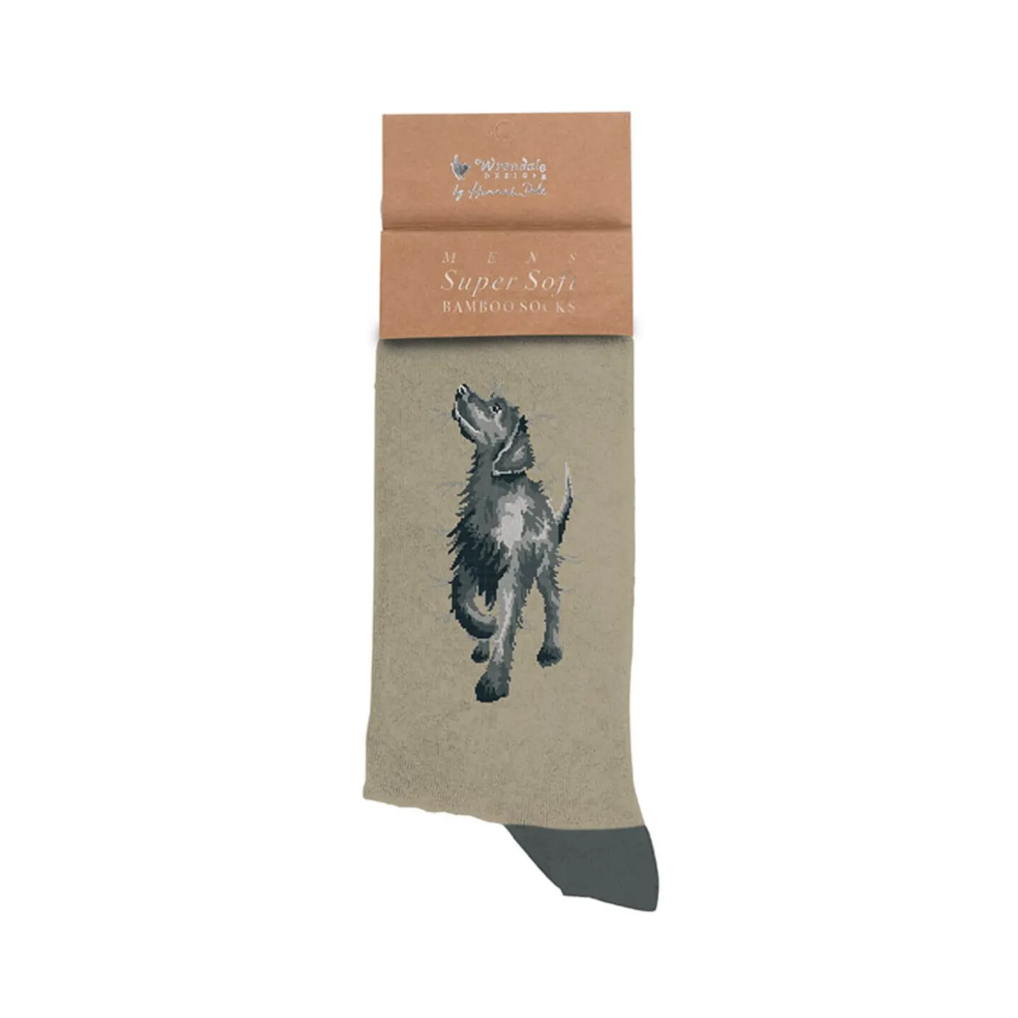 Wrendale Designs Mens Bamboo Socks One Size 7-11 - Walkies - Labrador