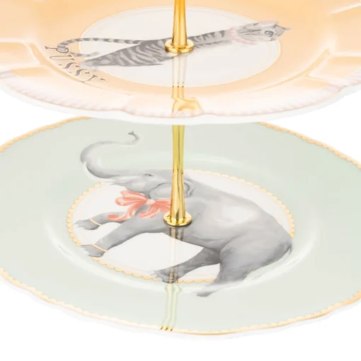 Yvonne Ellen 3 Tier Fine China Cake Stand - Animal