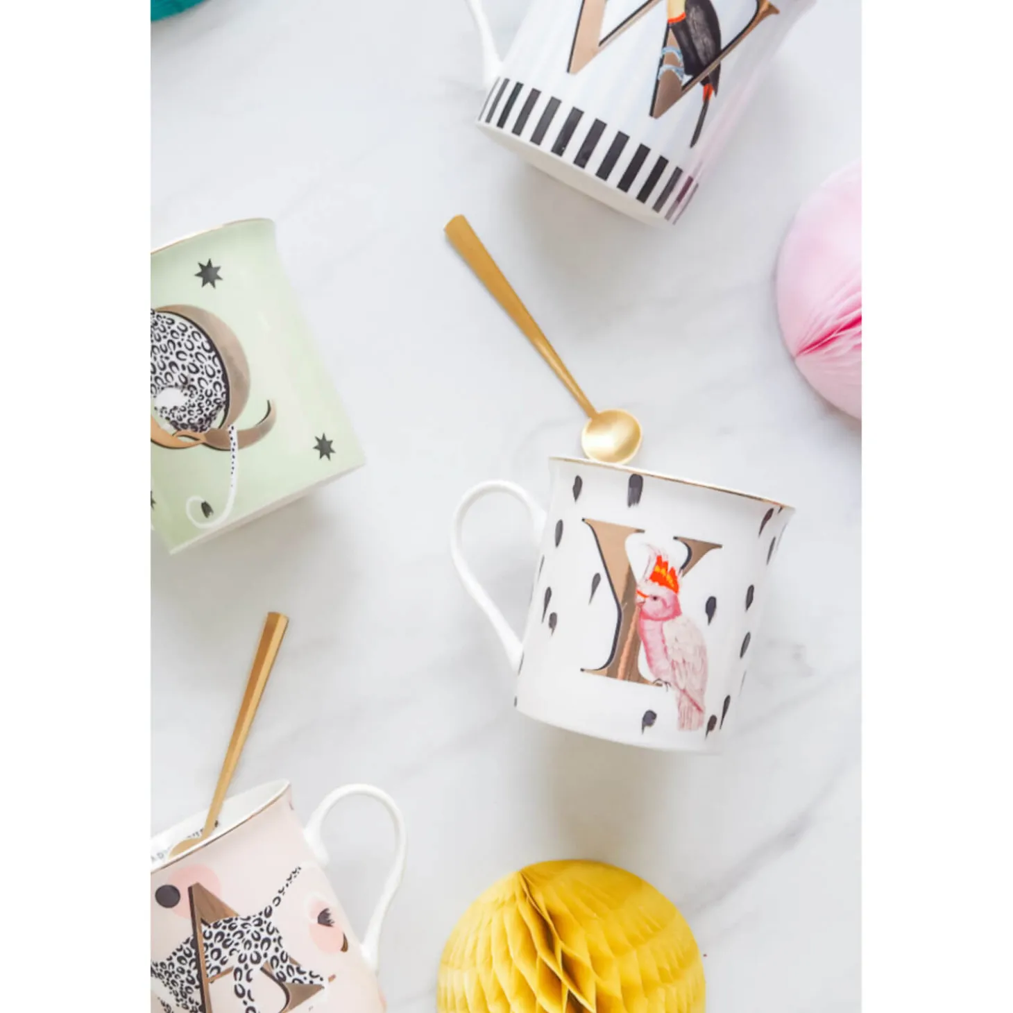 Yvonne Ellen Bone China 330ml Alphabet Mug - Y