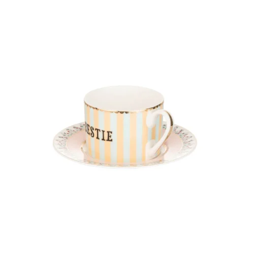 Yvonne Ellen Fine China Teacup & Saucer - Bestie