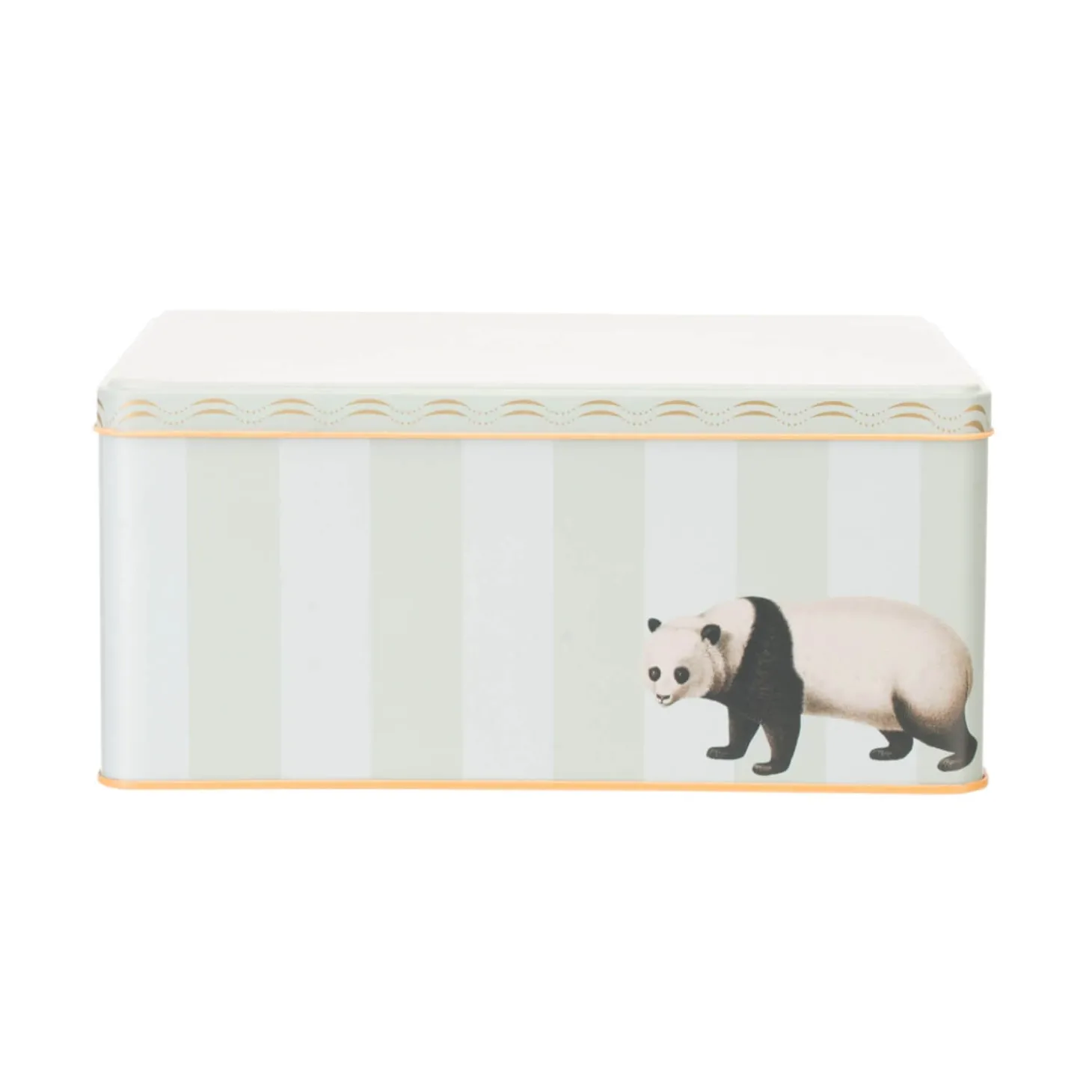 Yvonne Ellen Set Of 2 Rectangular Storage Tins - Panda & Parakeet
