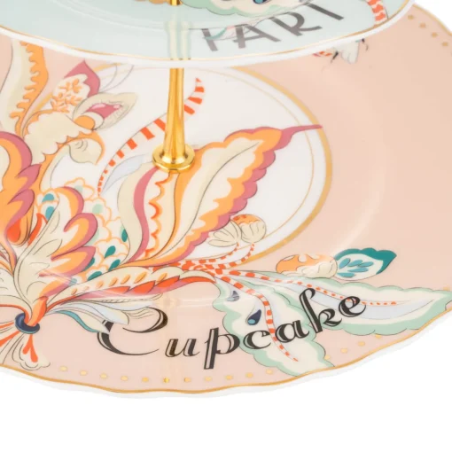 Yvonne Ellen 2-Tier Fine China Cake Stand - Floral