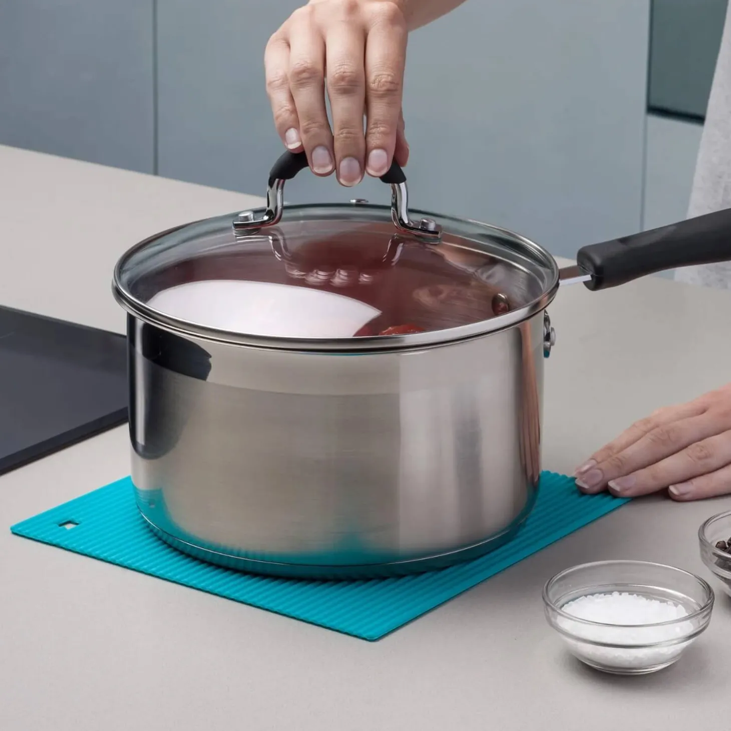 Zeal 22cm Large Silicone Trivet Mat - Neon Aqua