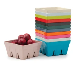 Zeal 19cm Melamine Berry Box & Colander - Neon Orange