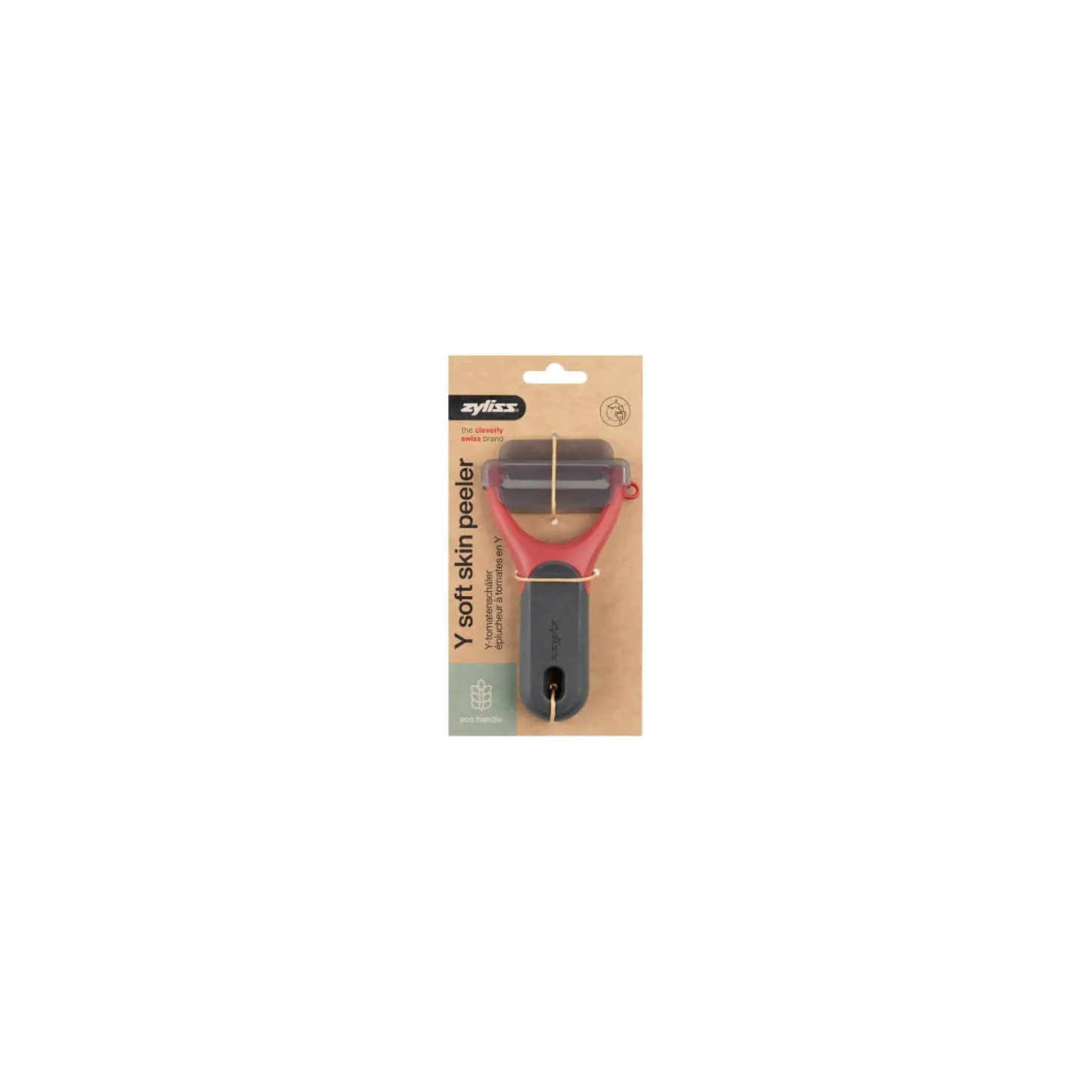 Zyliss Eco Handle Y Soft Skin Peeler - Red